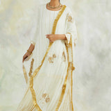 SANGEET KURTA WITH ATTACHED SKIRT AND ODHANI - SET OF 2