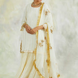 SANGEET KURTA WITH ATTACHED SKIRT AND ODHANI - SET OF 2