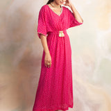 WATERMELON PINK BANDHANI MASHA KAFTAN
