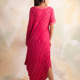 RANI PINK ZIVA COWL DRESS