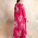 FUCSHIA PINK FLORAL RIA SHIRT & PANTS COORD SET