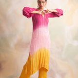 OMBRE PINK YANA TOP AND PANTS SET OF TWO