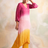 OMBRE PINK YANA TOP AND PANTS SET OF TWO