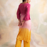 OMBRE PINK YANA TOP AND PANTS SET OF TWO