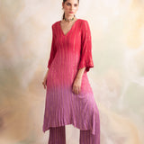 OMBRE PINK YANA TOP AND PANTS SET OF TWO