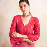 OMBRE PINK YANA TOP AND PANTS SET OF TWO