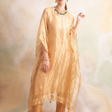 GOLD TISSUE MIRA KAFTAN KURTA AND PANTS SET
