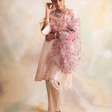 BEIGE GAURI KURTA WITH PANTS AND ODHANI SET OF 3