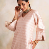 BEIGE GAURI KURTA WITH PANTS AND ODHANI SET OF 3