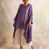 PURPLE AND IVORY BENARASI SONI SET OF TWO