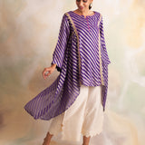 PURPLE AND IVORY BENARASI SONI SET OF TWO