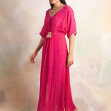 WATERMELON PINK BANDHANI MASHA KAFTAN