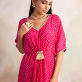 WATERMELON PINK BANDHANI MASHA KAFTAN