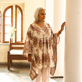 BEIGE MIRA KAFTAN & TROUSERS SET OF TWO