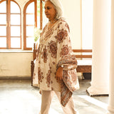 BEIGE MIRA KAFTAN & TROUSERS SET OF TWO