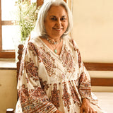 BEIGE MIRA KAFTAN & TROUSERS SET OF TWO