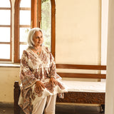 BEIGE MIRA KAFTAN & TROUSERS SET OF TWO