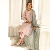 SARAH SHAM | LILAC AND MINT DIYA KURTA, ODHANI & PANTS SET OF THREE