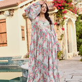 IVORY IFAT CAPE AND GOTA DRESS SET OF TWO