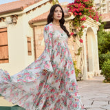IVORY IFAT CAPE AND GOTA DRESS SET OF TWO