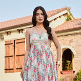 IVORY IFAT CAPE AND GOTA DRESS SET OF TWO