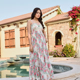 IVORY IFAT CAPE AND GOTA DRESS SET OF TWO