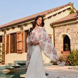 IVORY SOPHIA CAPE, CROP TOP , FLAIR PANTS SET OF THREE
