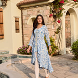 BLUE MISHIKA HIGH LOW TOP & PANTS SET OF TWO