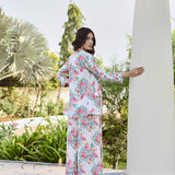 IVORY LISA BLAZER , CROP TOP AND FLAIR PANTS SET OF THREE