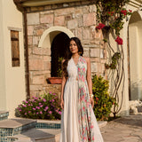 DIPTI DHILLON | IVORY ZUNAILI HALTER TOP WITH TULIP PANTS