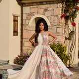 DIPTI DHILLON | IVORY ZUNAILI HALTER TOP WITH TULIP PANTS
