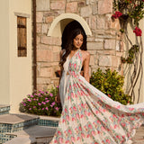 DIPTI DHILLON | IVORY ZUNAILI HALTER TOP WITH TULIP PANTS