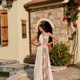 DIPTI DHILLON | IVORY ZUNAILI HALTER TOP WITH TULIP PANTS
