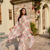 IVORY MULTI FLORAL KAI CAPE AND PANTS SET OF TWO