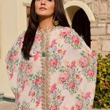 IVORY MULTI FLORAL KAI CAPE AND PANTS SET OF TWO