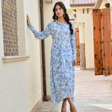 BLUE LILY SHIRT DRESS WITH SLIP