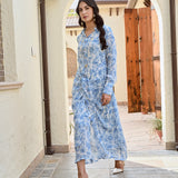 BLUE LILY SHIRT DRESS WITH SLIP