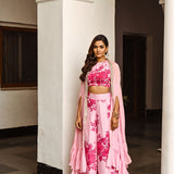 ZEEBA CAPE, CROP TOP & TROUSERS