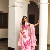 ZEEBA CAPE, CROP TOP & TROUSERS