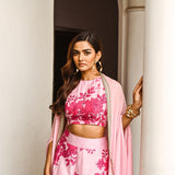 ZEEBA CAPE, CROP TOP & TROUSERS