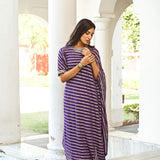 PURPLE ZIVA COWL DRESS