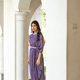 PURPLE ZIVA COWL DRESS