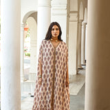 PEACH ZEENAT KAFTAN TOP, TROUSERS & BELT SET OF THREE