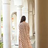 PEACH ZEENAT KAFTAN TOP, TROUSERS & BELT SET OF THREE