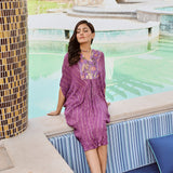 PURPLE AALIYAH KAFTAN DRESS