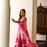 PINK ZEENAT KAFTAN TOP, BELT & TROUSERS SET OF 3