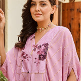 PINK AALIYAH KAFTAN DRESS WITH SLIP