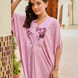 PINK AALIYAH KAFTAN DRESS WITH SLIP