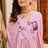 PINK AALIYAH KAFTAN DRESS WITH SLIP
