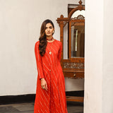 RED MEET KURTA & PANTS SET OF TWO